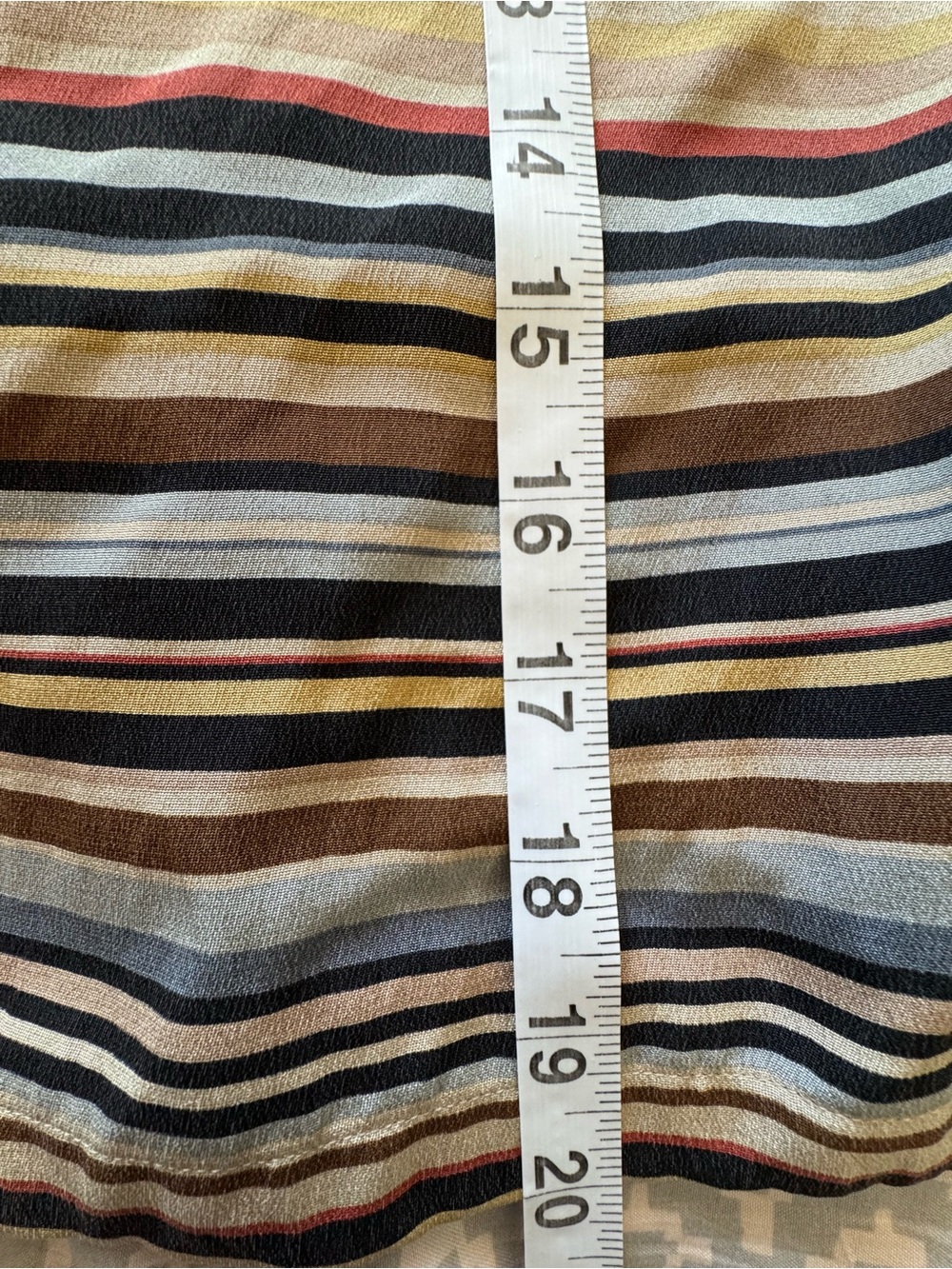 Vintage Jones New York Multi-Color Horizontal Stripe 100% Silk Shell Blouse Sz12 - Picture 8 of 10